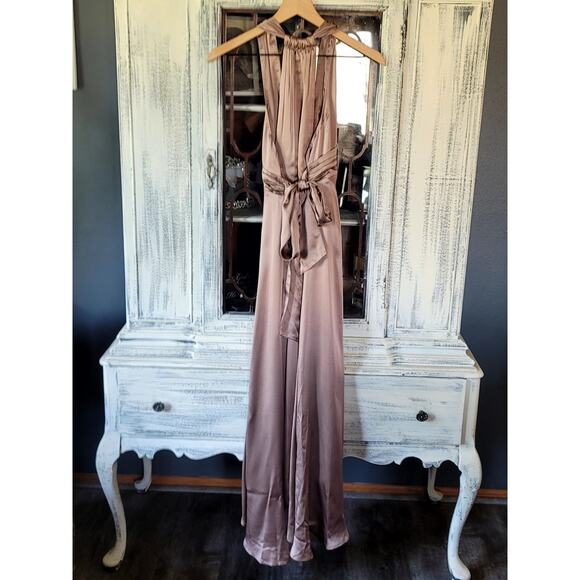 Anthropologie Silk V-Neck Dress - New Size 10 - Picture 6 of 6